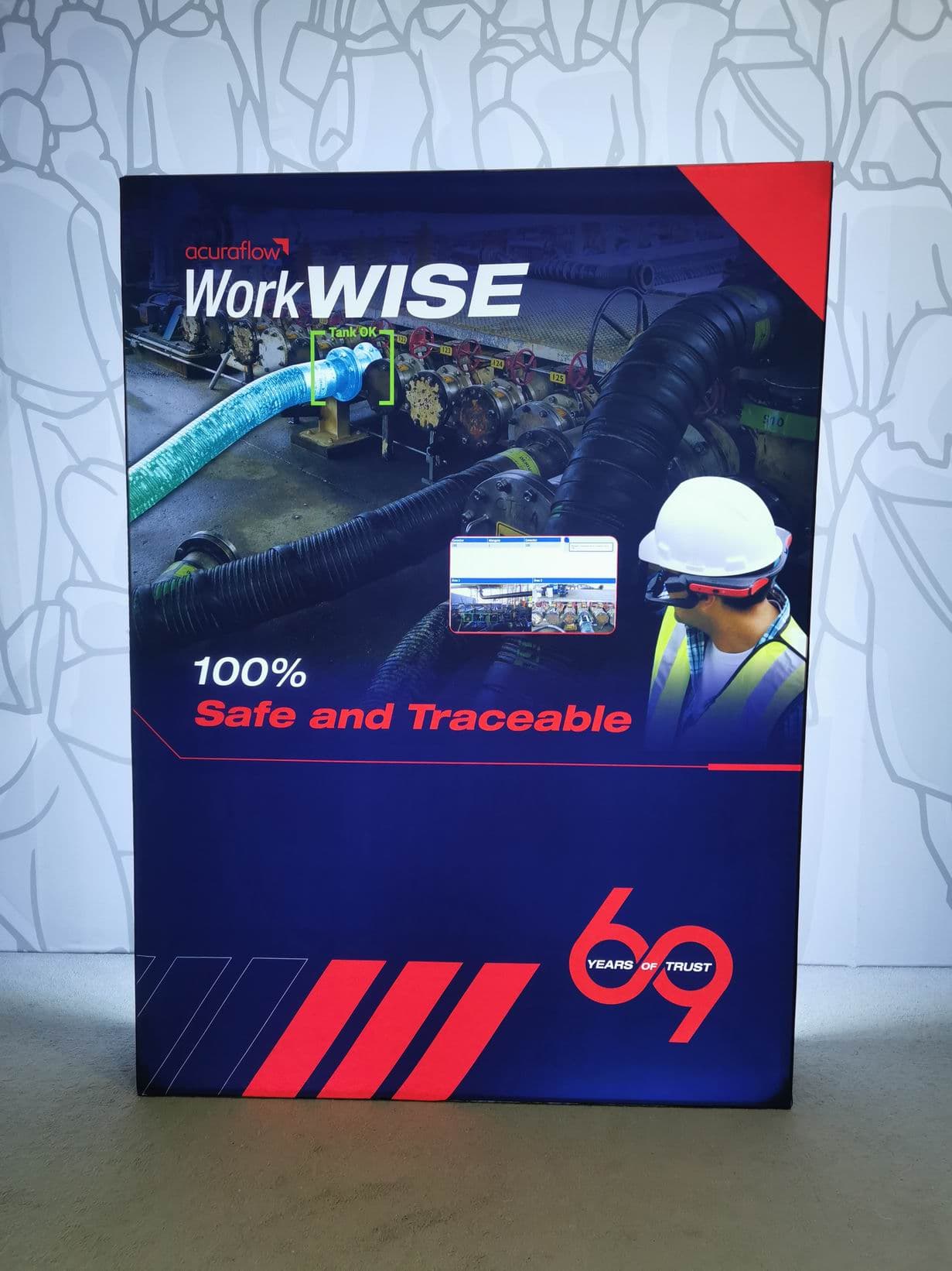 Trade show backdrop and display built by ExpoNet USA