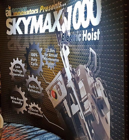 Trade show backdrop and display built by ExpoNet USA