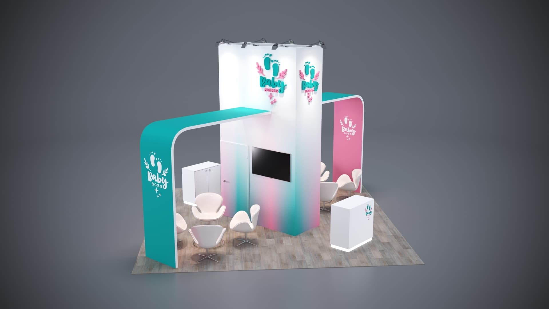 20' x 20' Custom Rental Displays by ExpoNetUSA