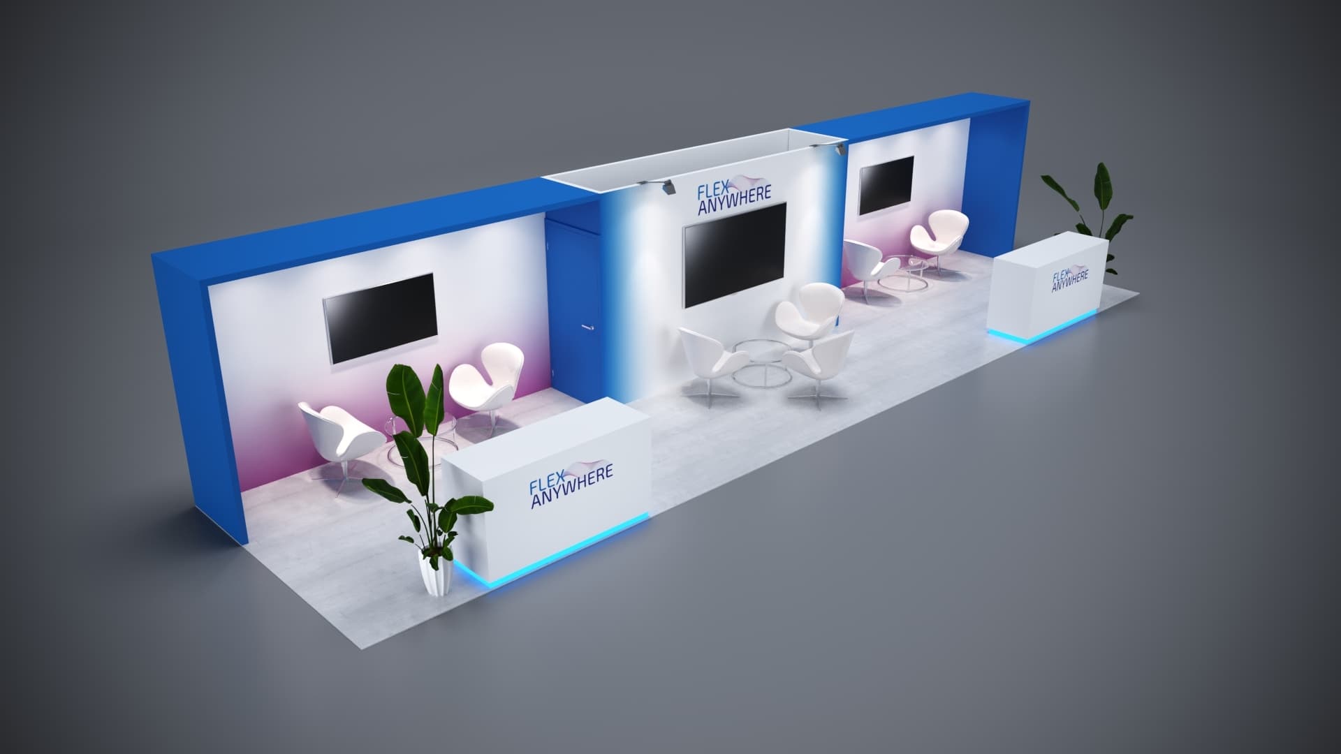 10' x 40' Custom Rental Displays by ExpoNetUSA