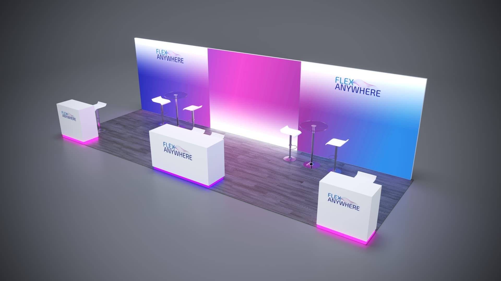 10' x 30' Custom Rental Displays by ExpoNetUSA
