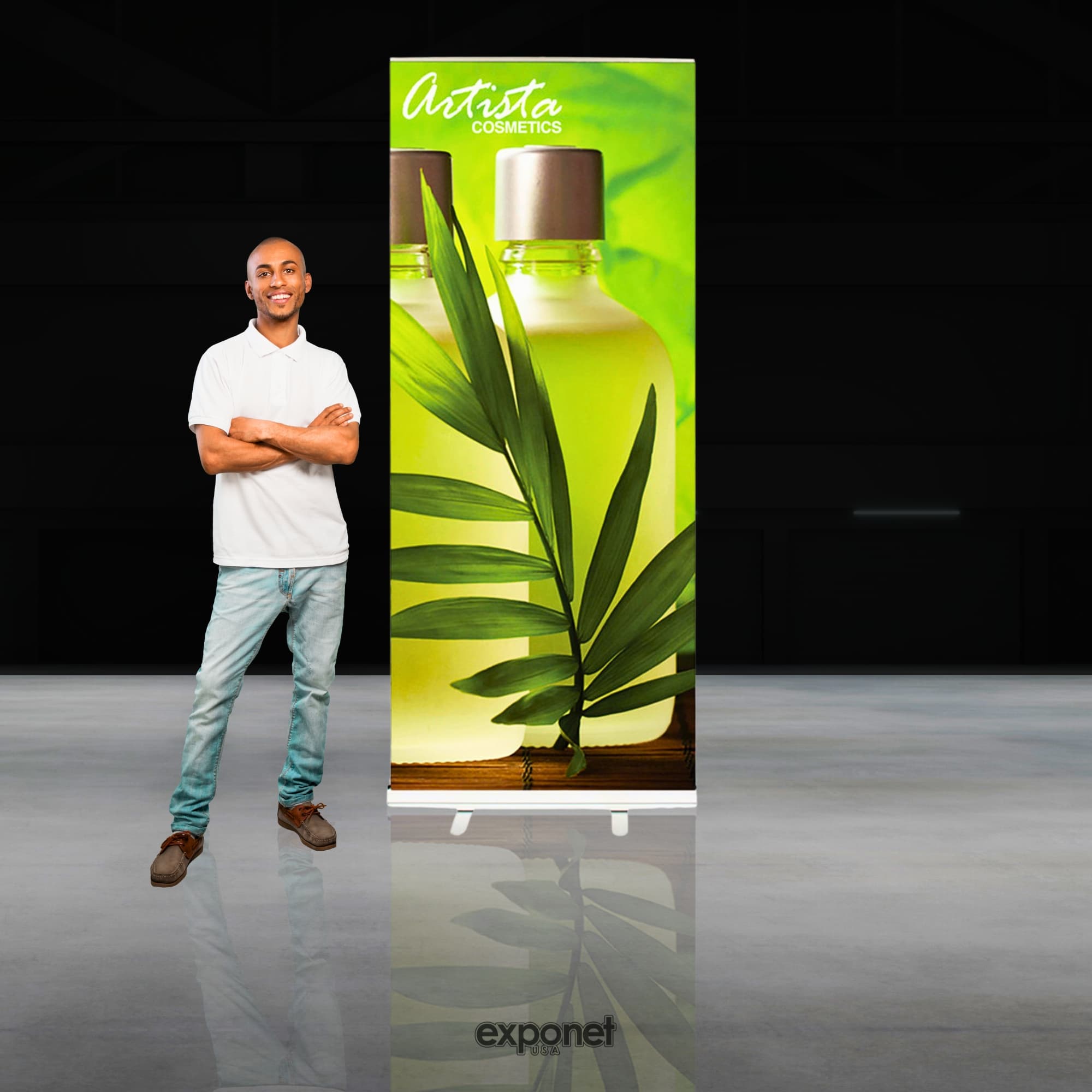 33"x81" Econo Banner Stand Silver