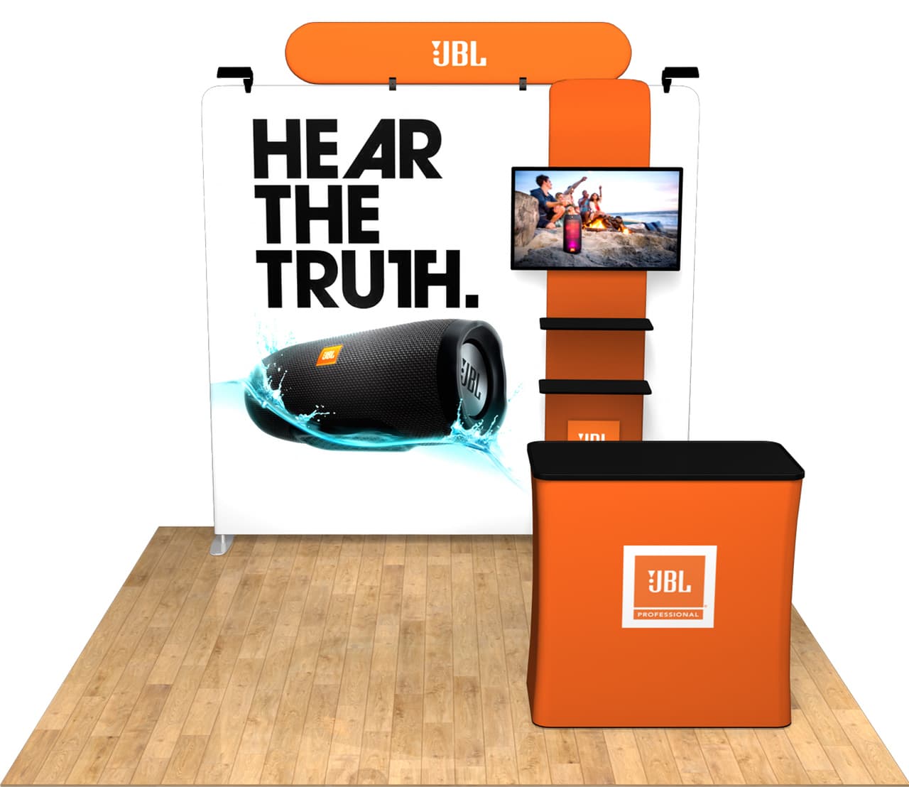 8ft QuickZip MAX Straight Fabric Display