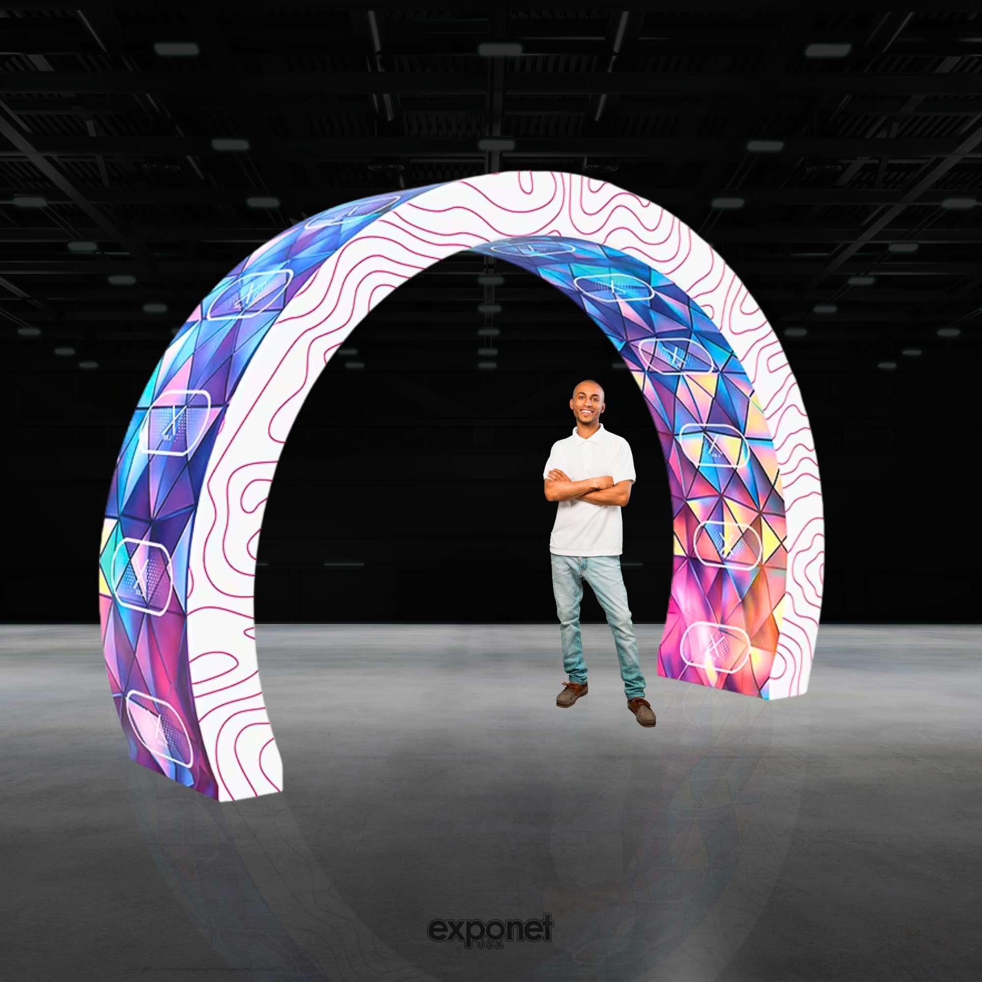 12x10ft Semi-Circle Fabric Arch AR-02