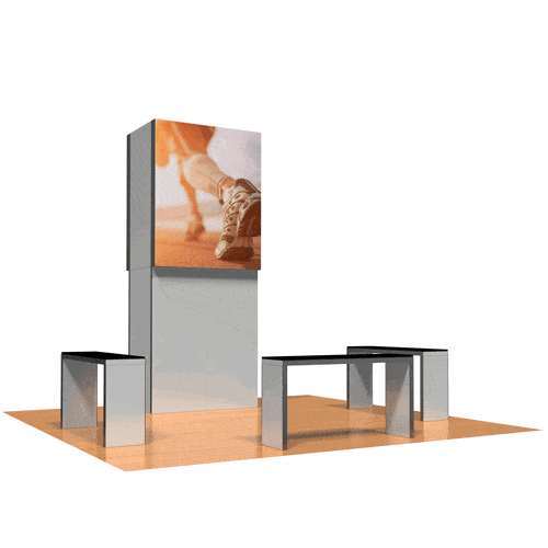 20x30 Performance Kit custom exhibit rental display with lightboxes.