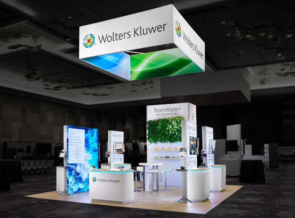 Wolters Kluwer 30x30-foot trade show booth exhibit Chicago, Illinois