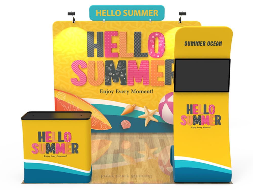 10ft QuickZip 25 Fabric Display Package