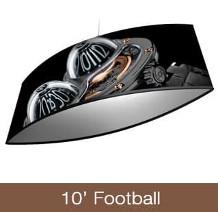 10' x 42" Football Hanging Sign