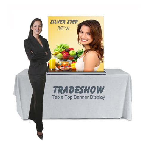 SilverStep 36-inch Tabletop Banner Stand