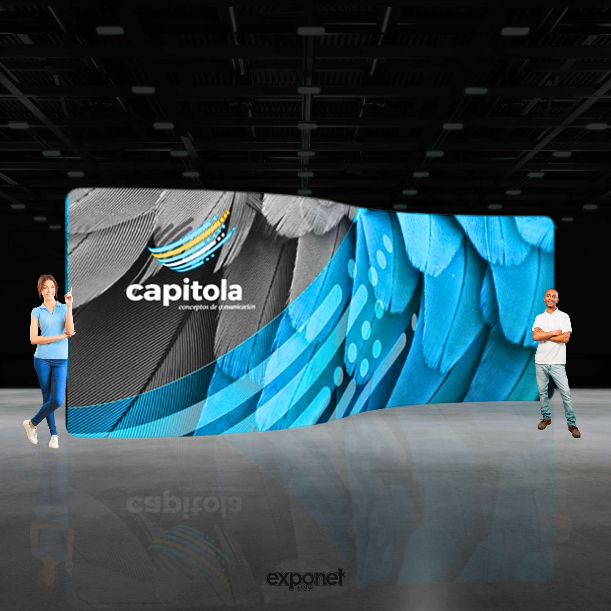 20ft Serpentine EZ Tube Display