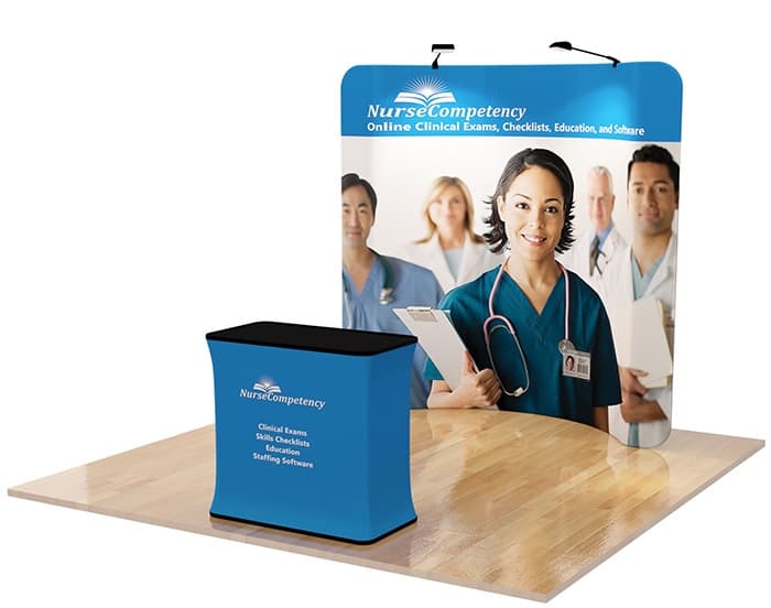 8ft Curved EZ Tube Display - Single Sided