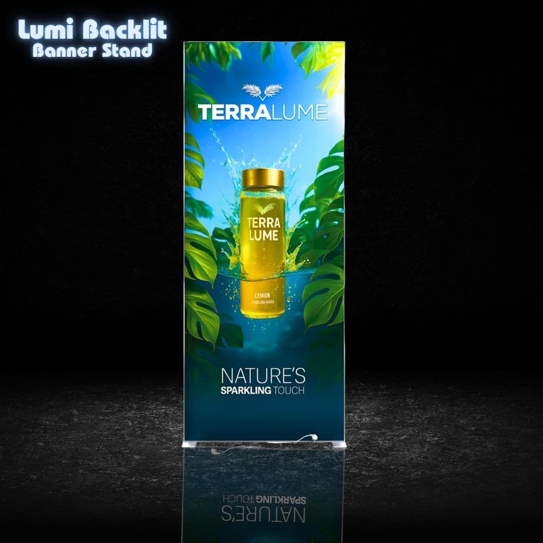 Lumi Backlit Banner Stand SEG Fabric Display