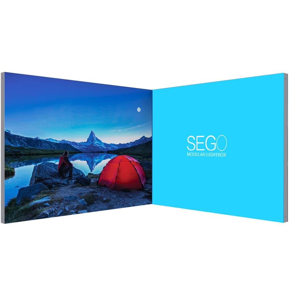 10ft L SEGO Modular Double-Sided Lightbox Display Configuration B