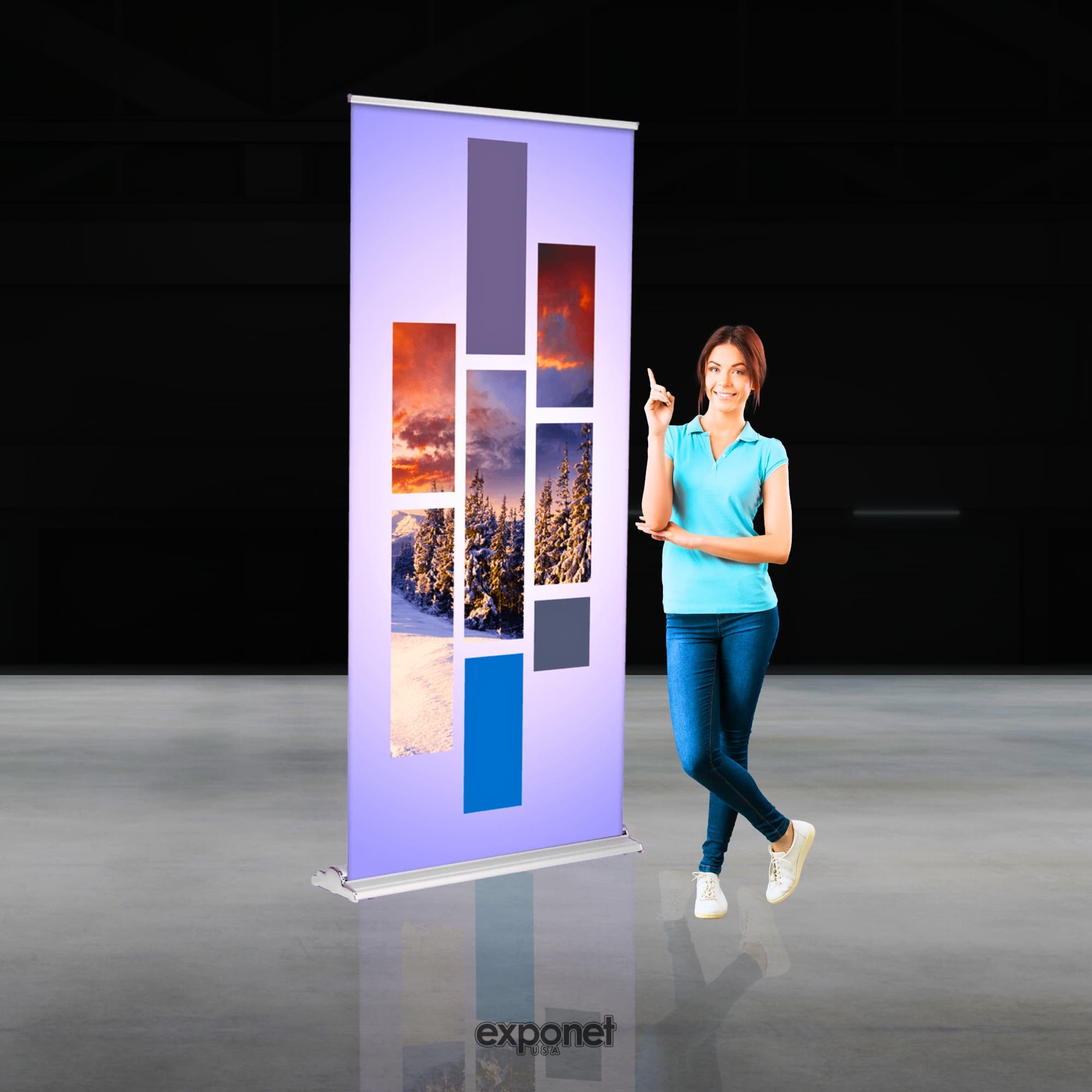 SilverStep 36" Retractable Banner Stand