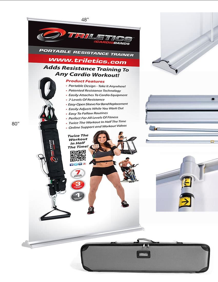 Silver Step Banner Stand