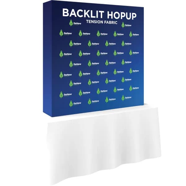 Hopup 5ft Backlit Straight Tabletop Tension Fabric Display