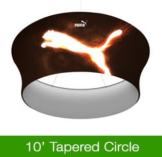 10' x 42" Tapered Circle Hanging Sign