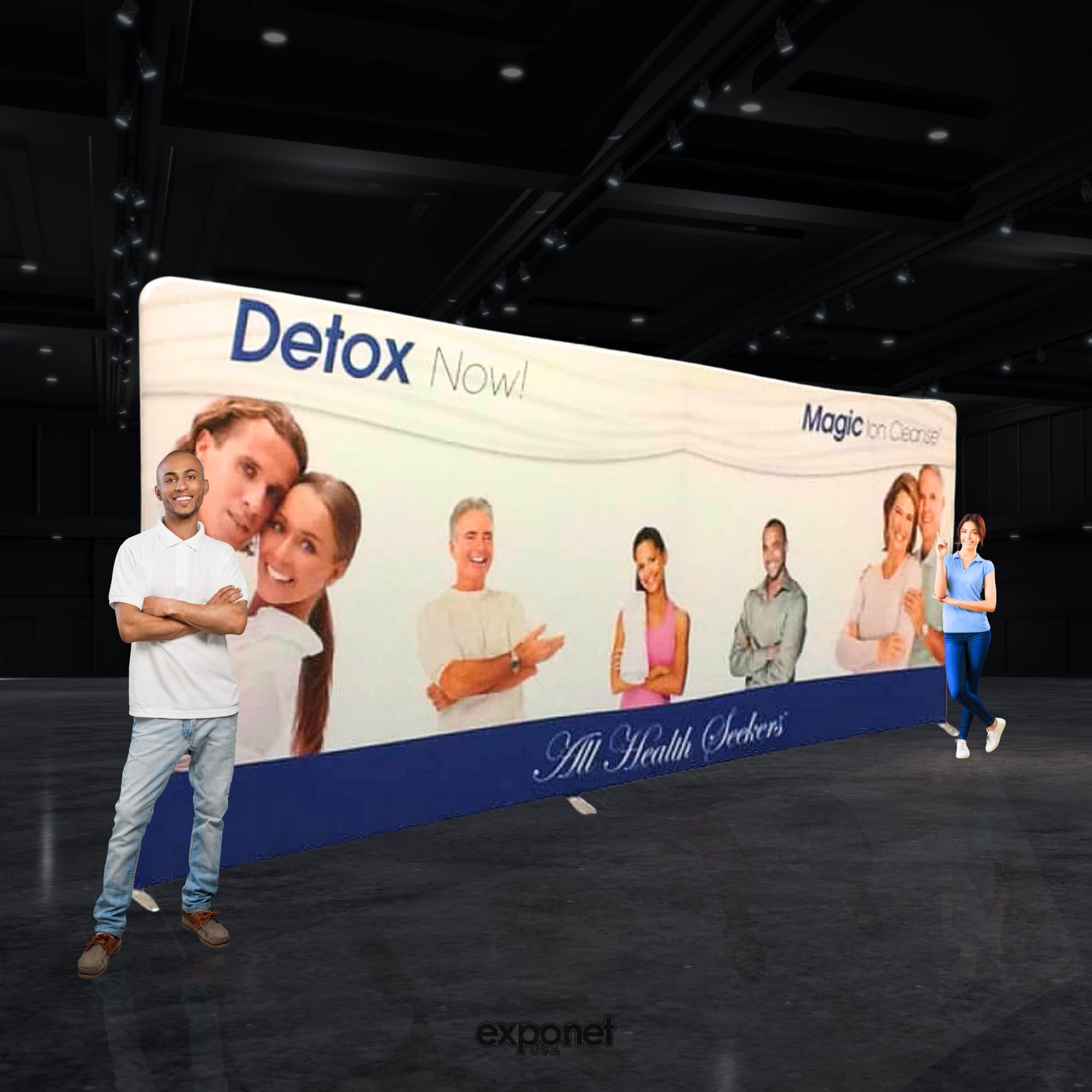 20ft Straight EZ Tube Display - Single-Sided