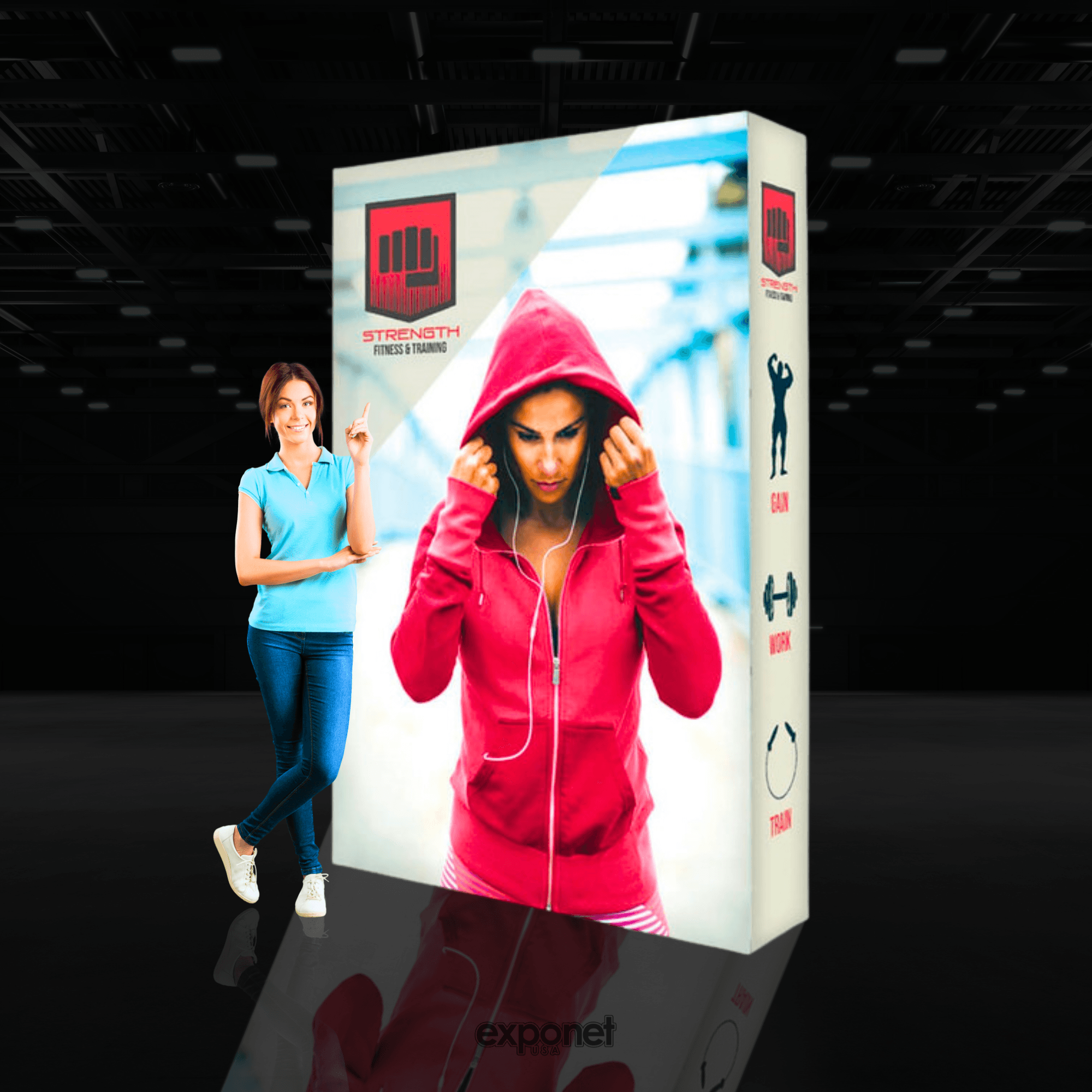 5' x 7.5' Lumiere Light Wall Backlit Pop Up Display