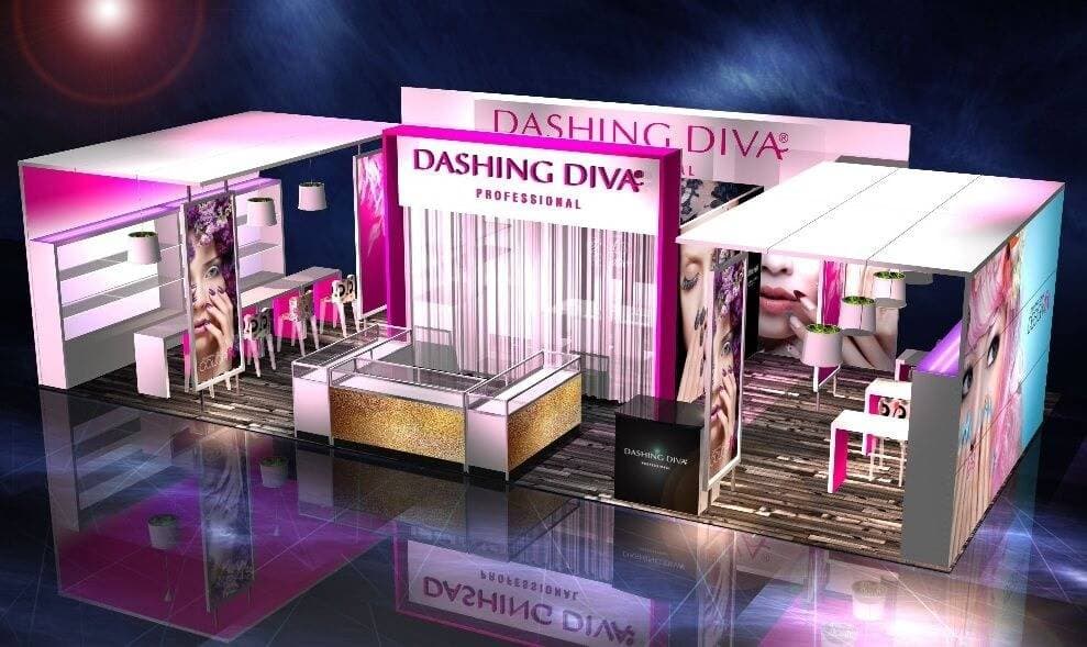 10x20' Dashing Dive trade show exhibit display rental in Las Vegas, Nevada..