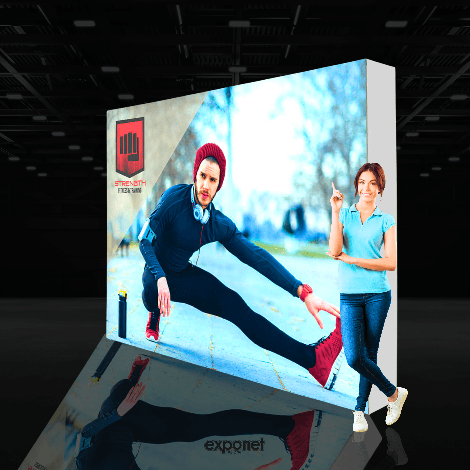 10x8' Lumiere Light Wall Backlit Pop Up Display