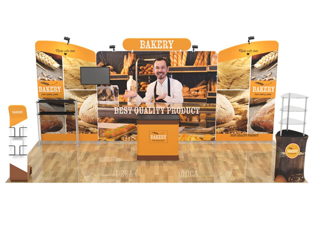 10X20ft Expo Merchandiser H Fabric Display Package