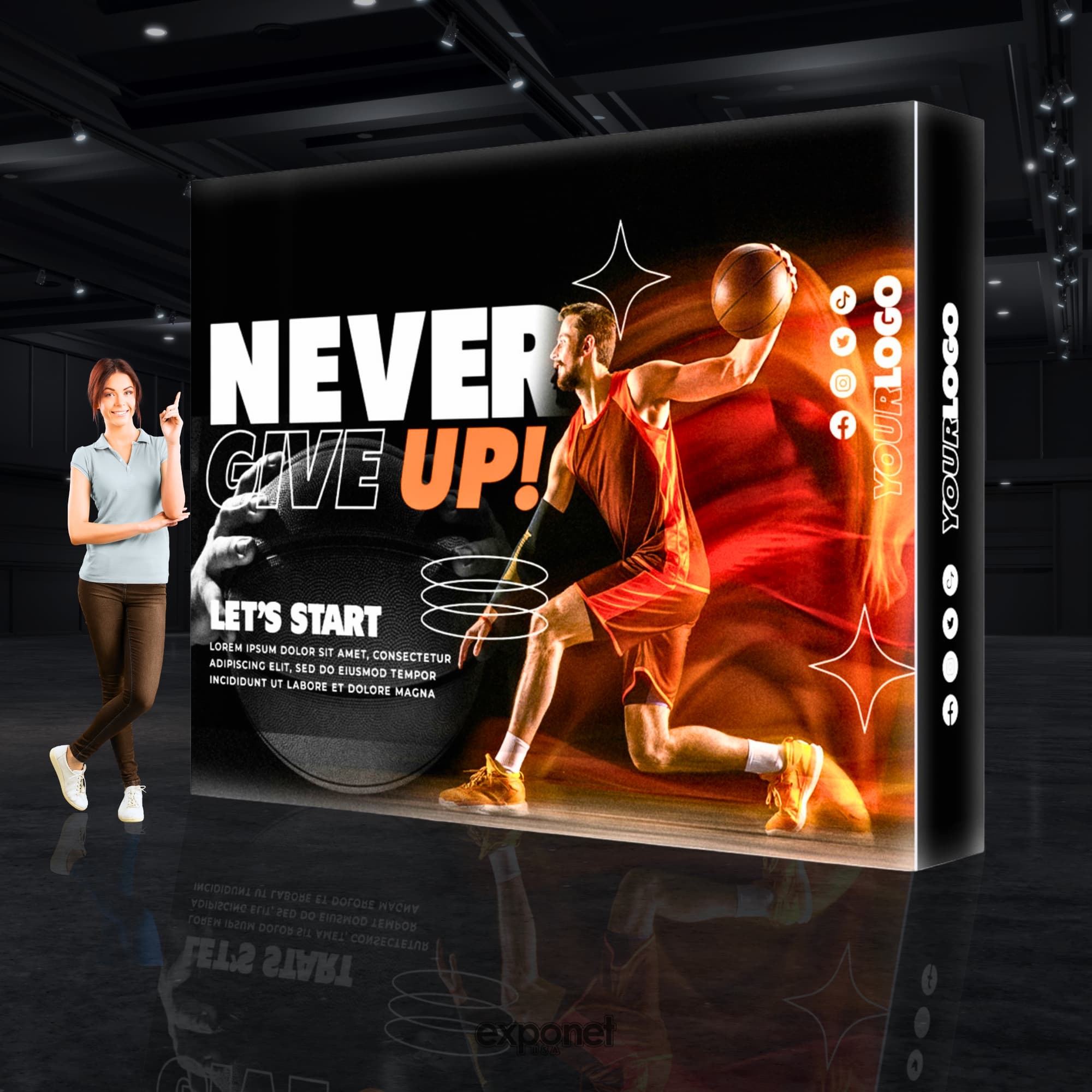10ft SEG Backlit ReadyPop Display