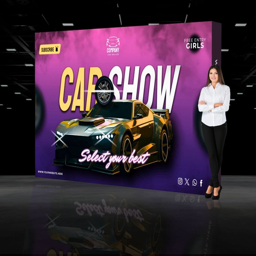 10ft Straight ReadyPop Fabric Display