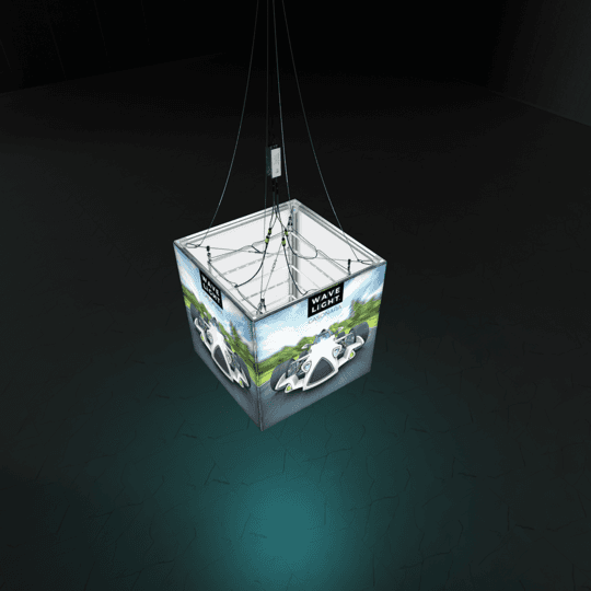 3.5ft WAVELIGHT® CASONARA BLIMP CUBE 360º HANGING LIGHT BOX - 100L