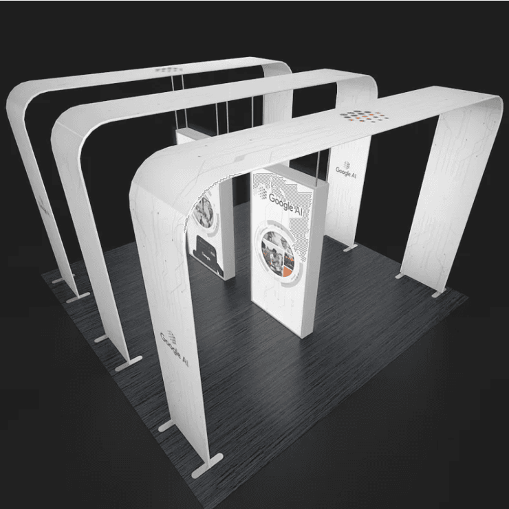 20x20ft QuickZip Big Fab Triple Arch Backlit Display