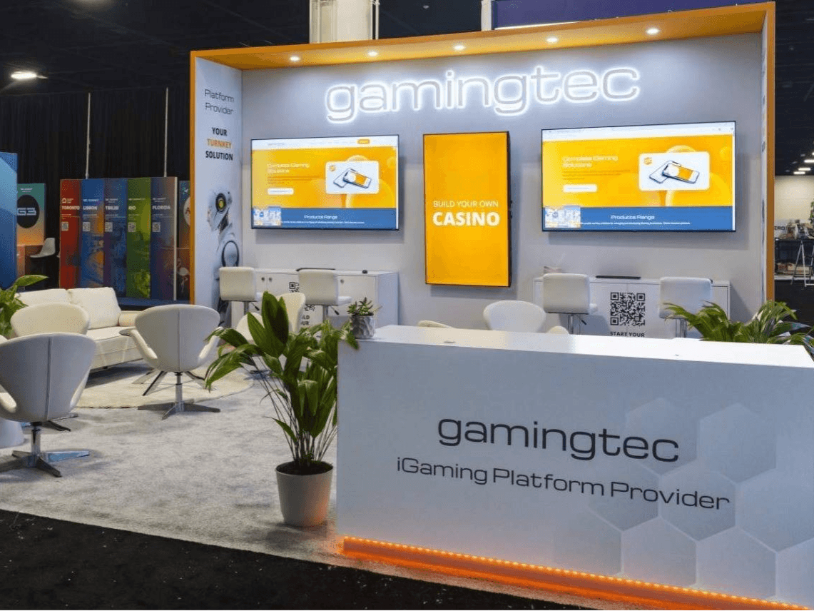 Gaming Tec twenty by twenty custom exhibit display
