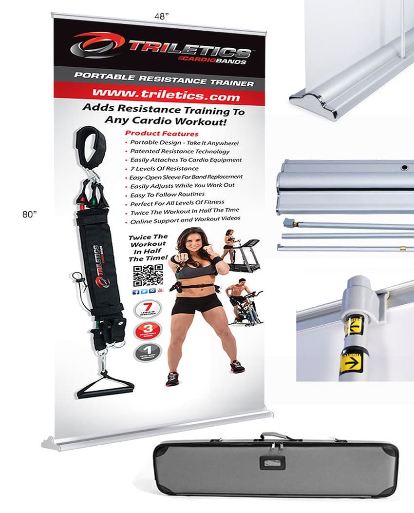 SilverStep 48-inch Retractable Banner Stand