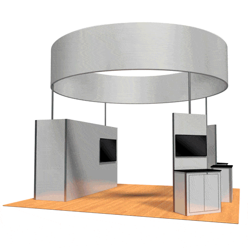 20x20 Performance Kit custom exhibit rental display with flooring options