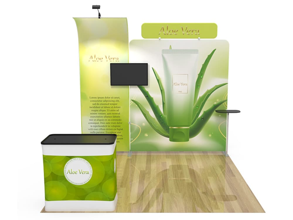 10ft QuickZip 16 Fabric Display Package