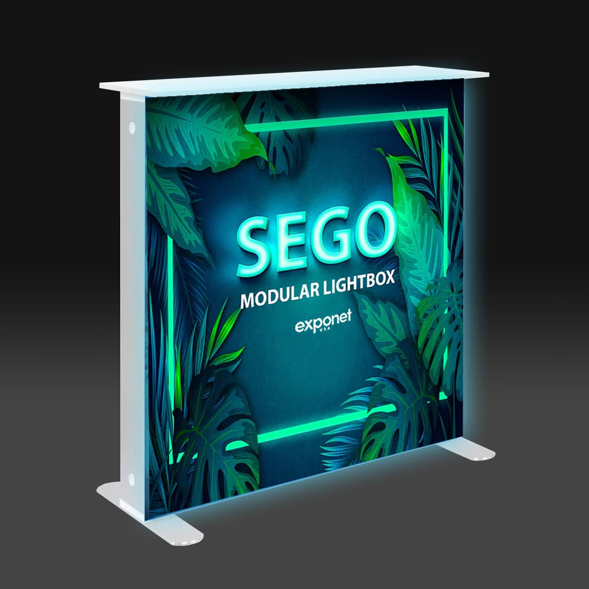 3.3 x 3.3ft. SEGO Modular Double-Sided Lightbox Counter
