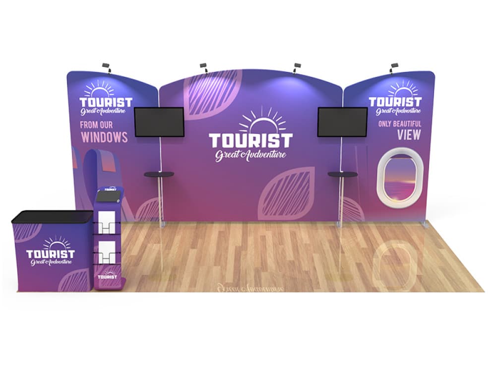 10X20ft Expo Merchandiser 02 Fabric Display Package