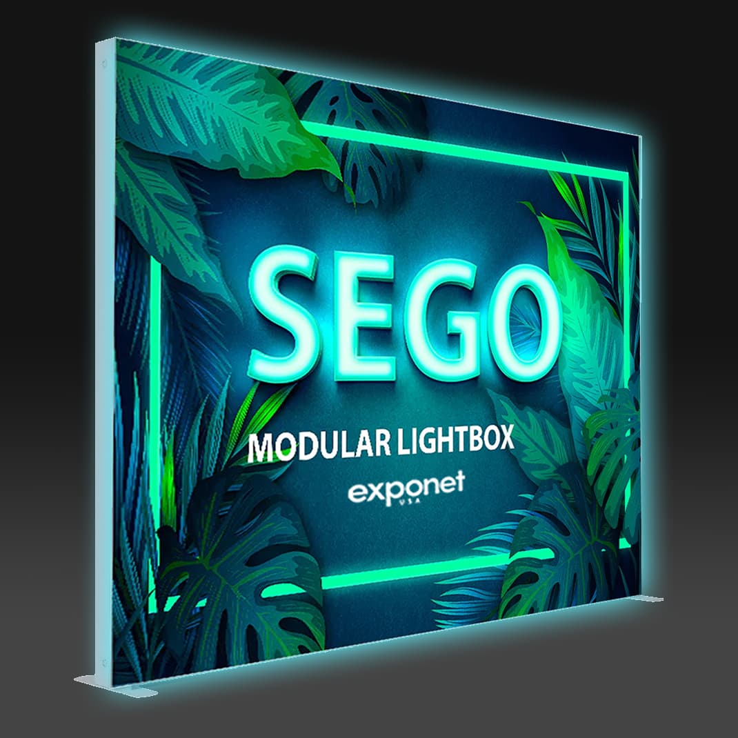 9.8ft x 7.4ft SEGO Modular Double-Sided Lightbox Display