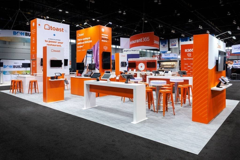 Toast 20x30 trade show exhibit booth Chicago, Illinois