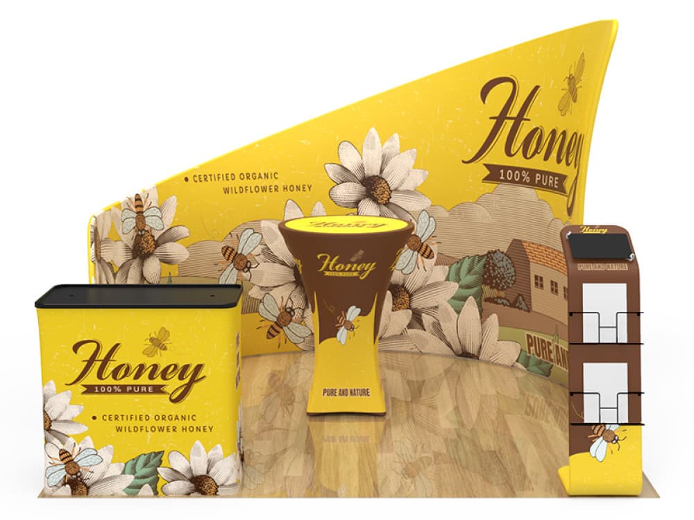 10ft QuickZip L Fabric Display Package