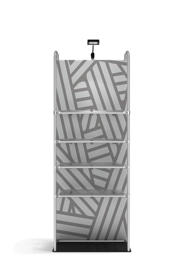 3ft x 8ft Waveline Merchandiser Trade Show Display