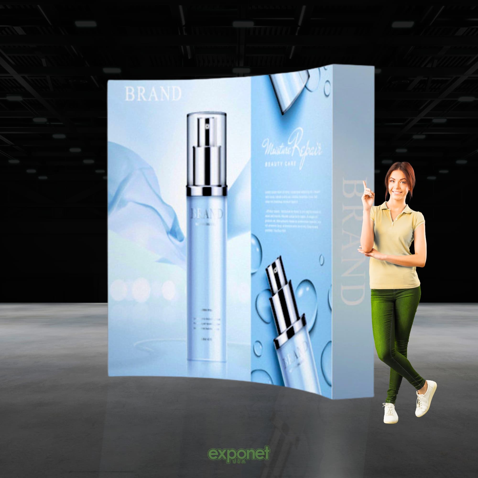8ft Curved ReadyPop Fabric Display