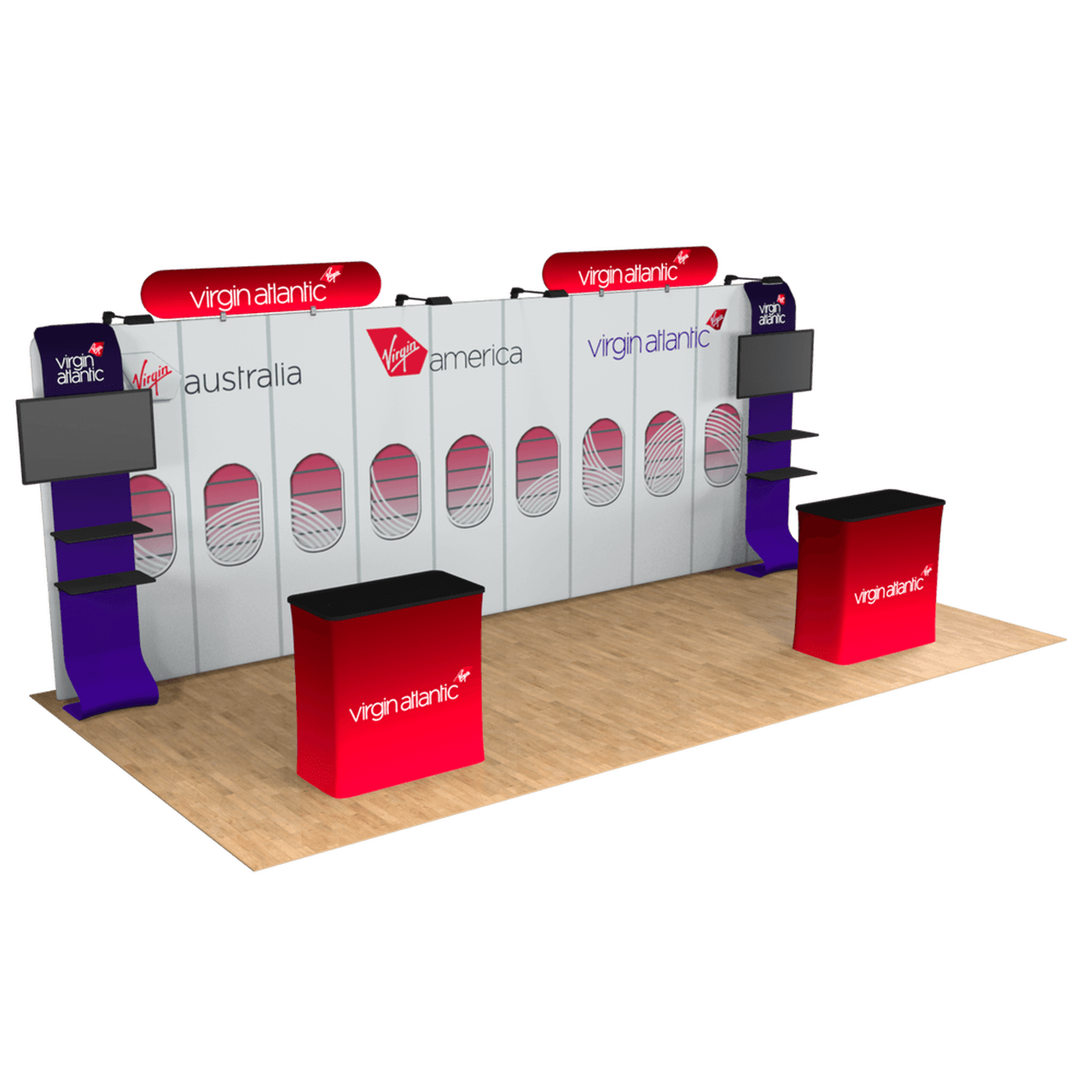 20ft QuickZip MAX Straight Fabric Display