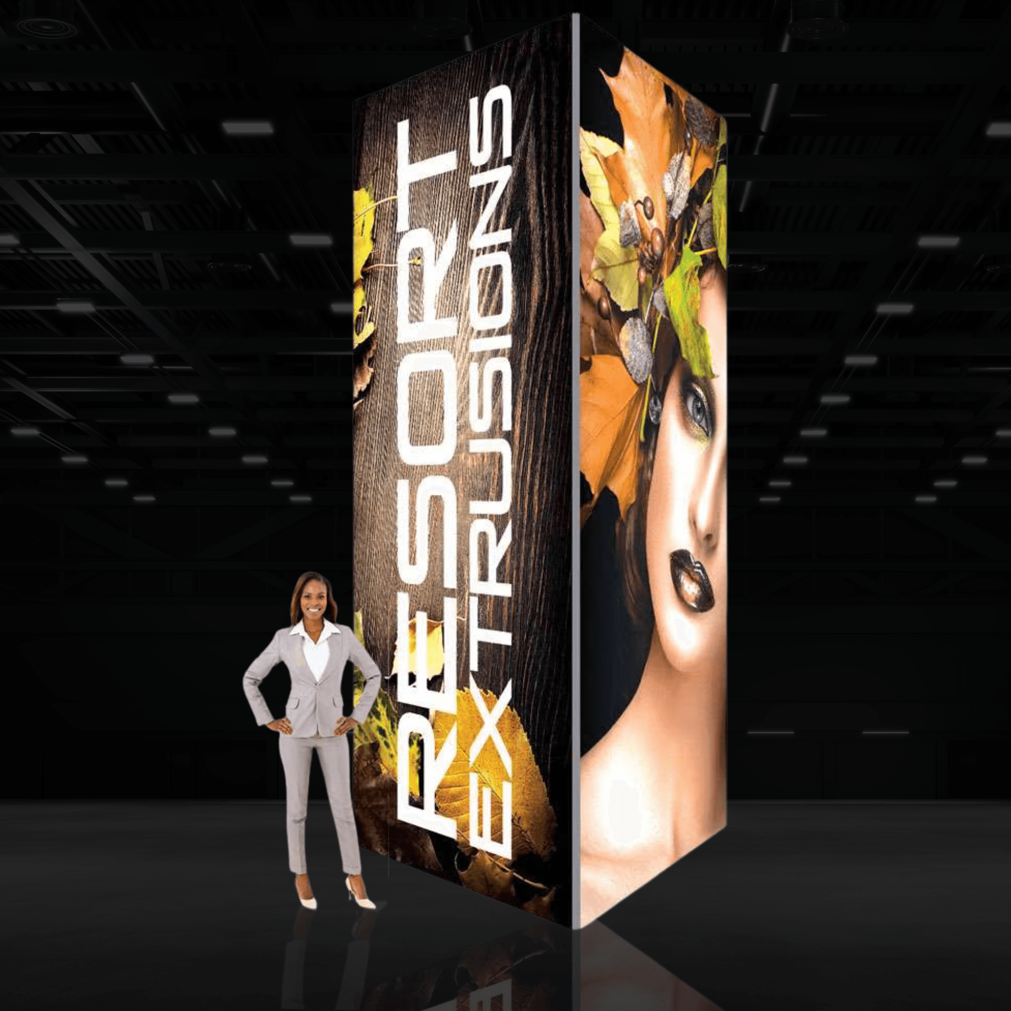 16ft Tall Big Sky Square Backlit Tower