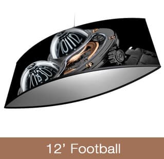 12' x 60" Football Hanging Sign