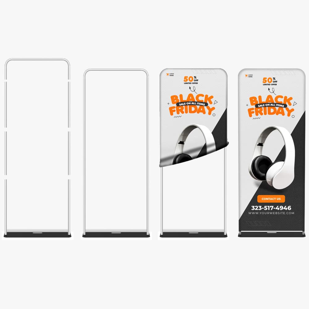 EZ Fab Double-Sided Tension Fabric Banner Stand