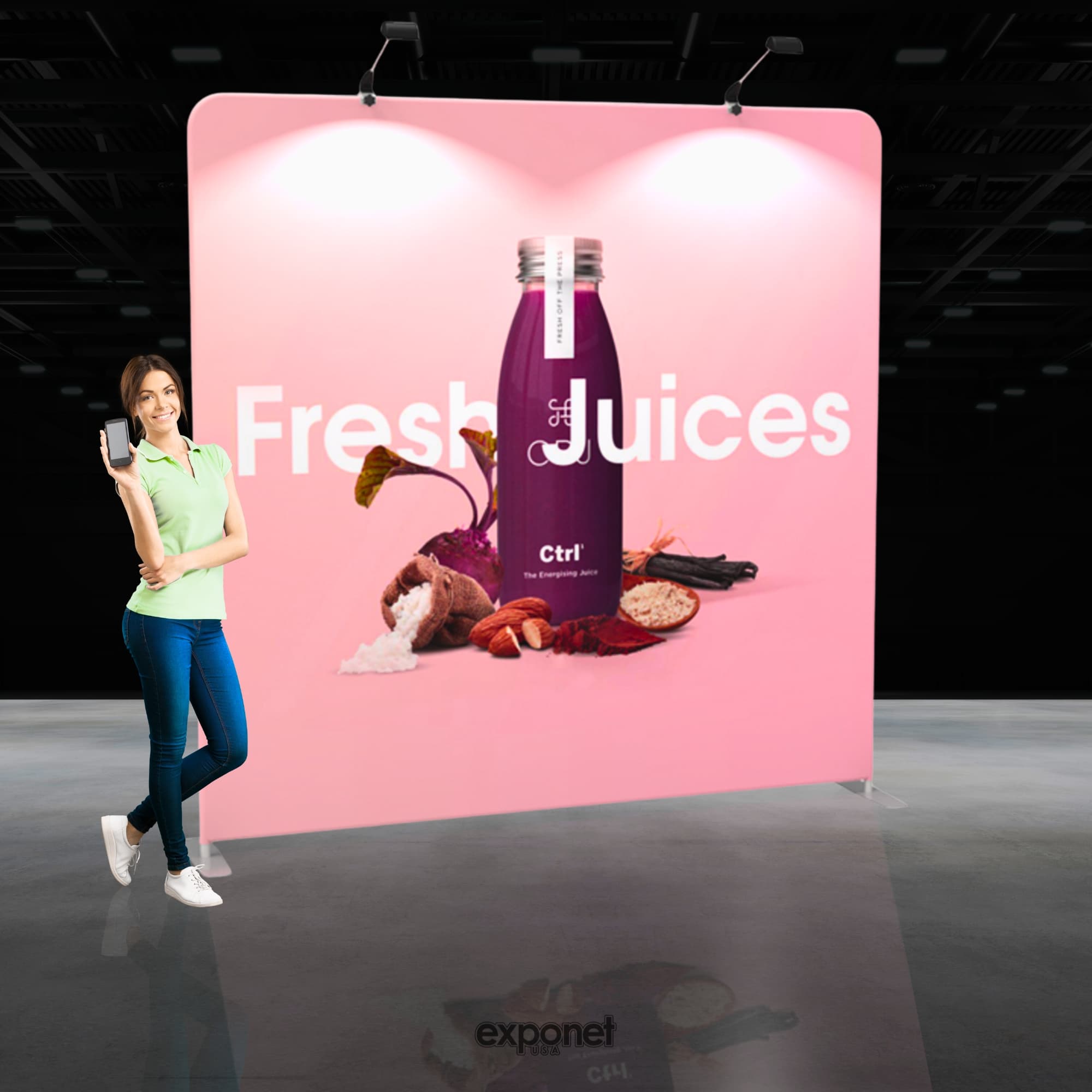 8ft Straight EZ Tube Display