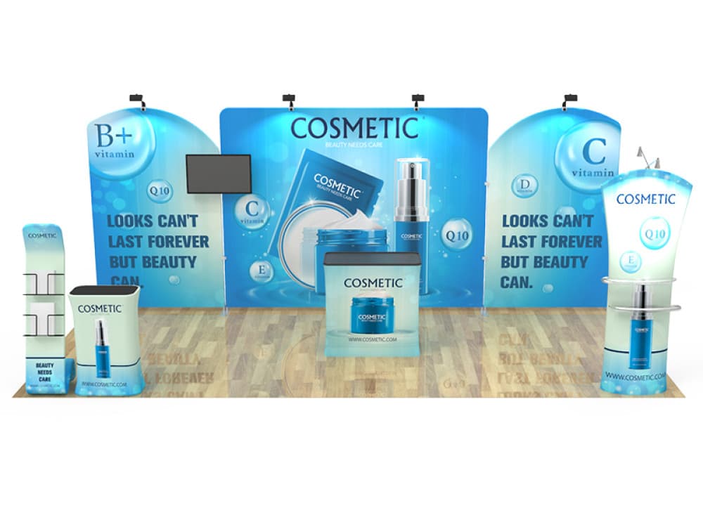 10X20ft Expo Merchandiser J Fabric Display Package
