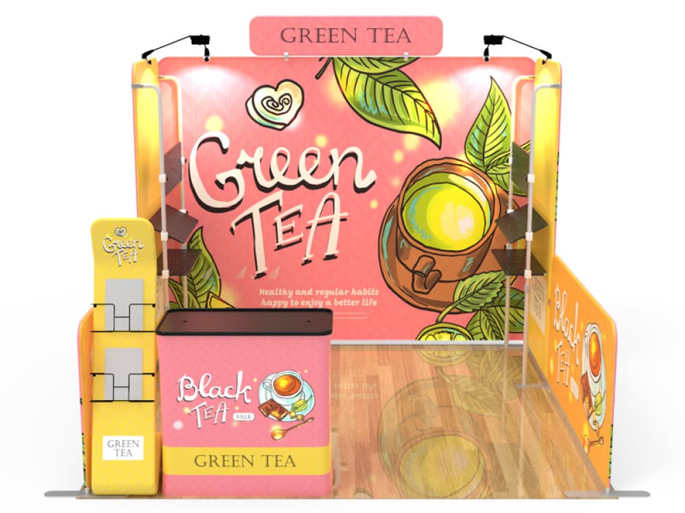 10ft QuickZip Y Fabric Display Package